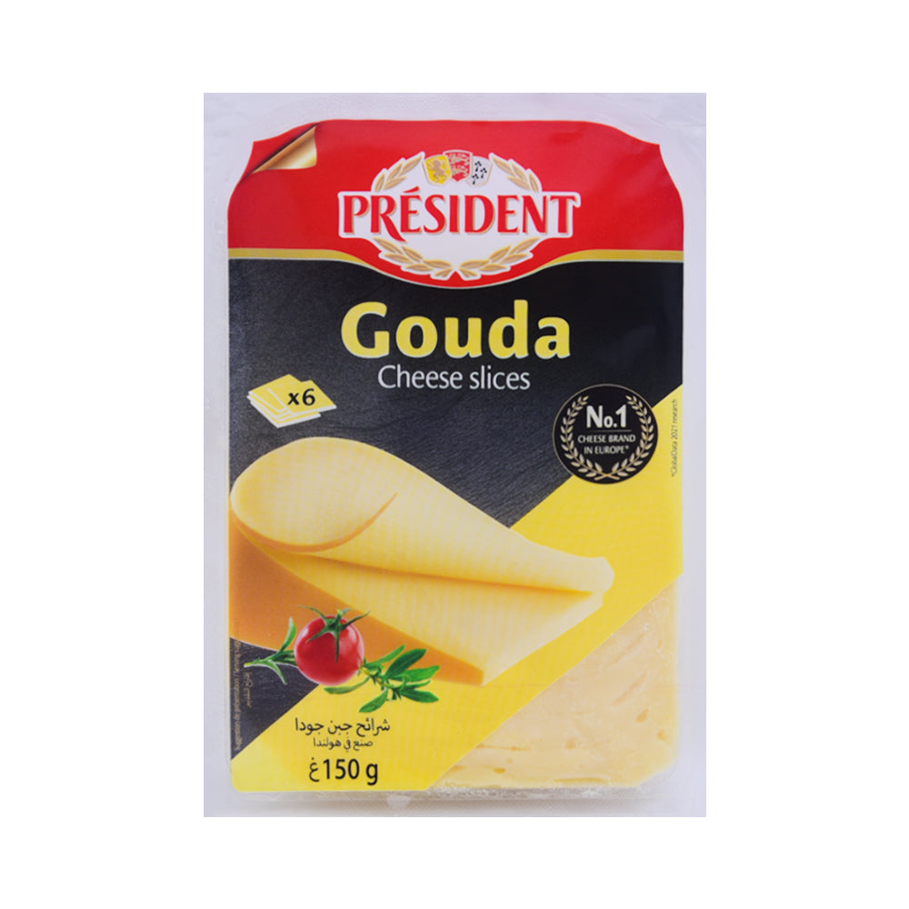 PRESIDENT GOUDA SHEESE SLICE 150G