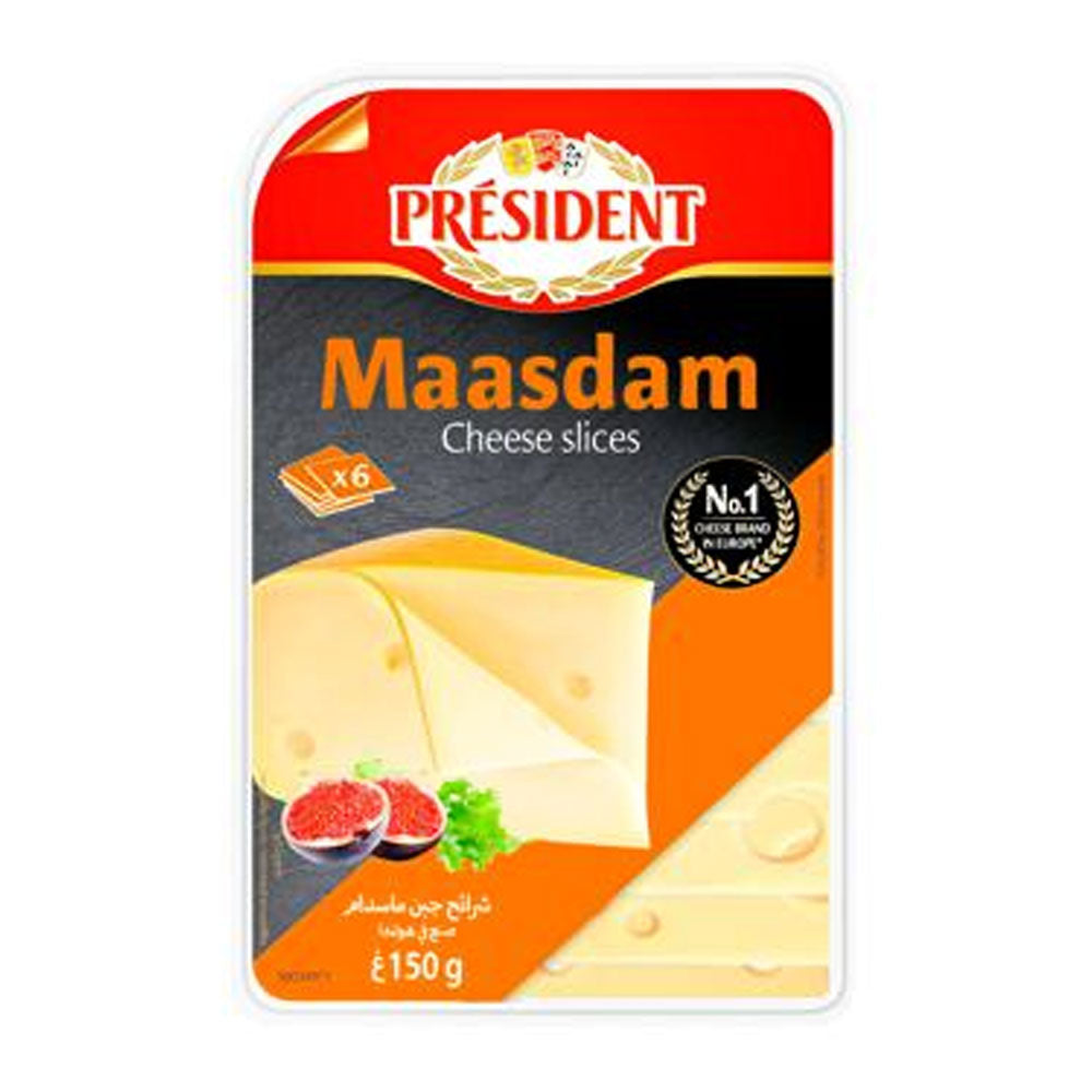 PRESIDENT MAASDAM CHEESE SLICE 150G