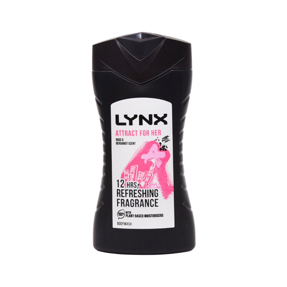 LYNX SHOWER GEL ROSE & BERGAMOT ATTRACT FOR HER 225 ML