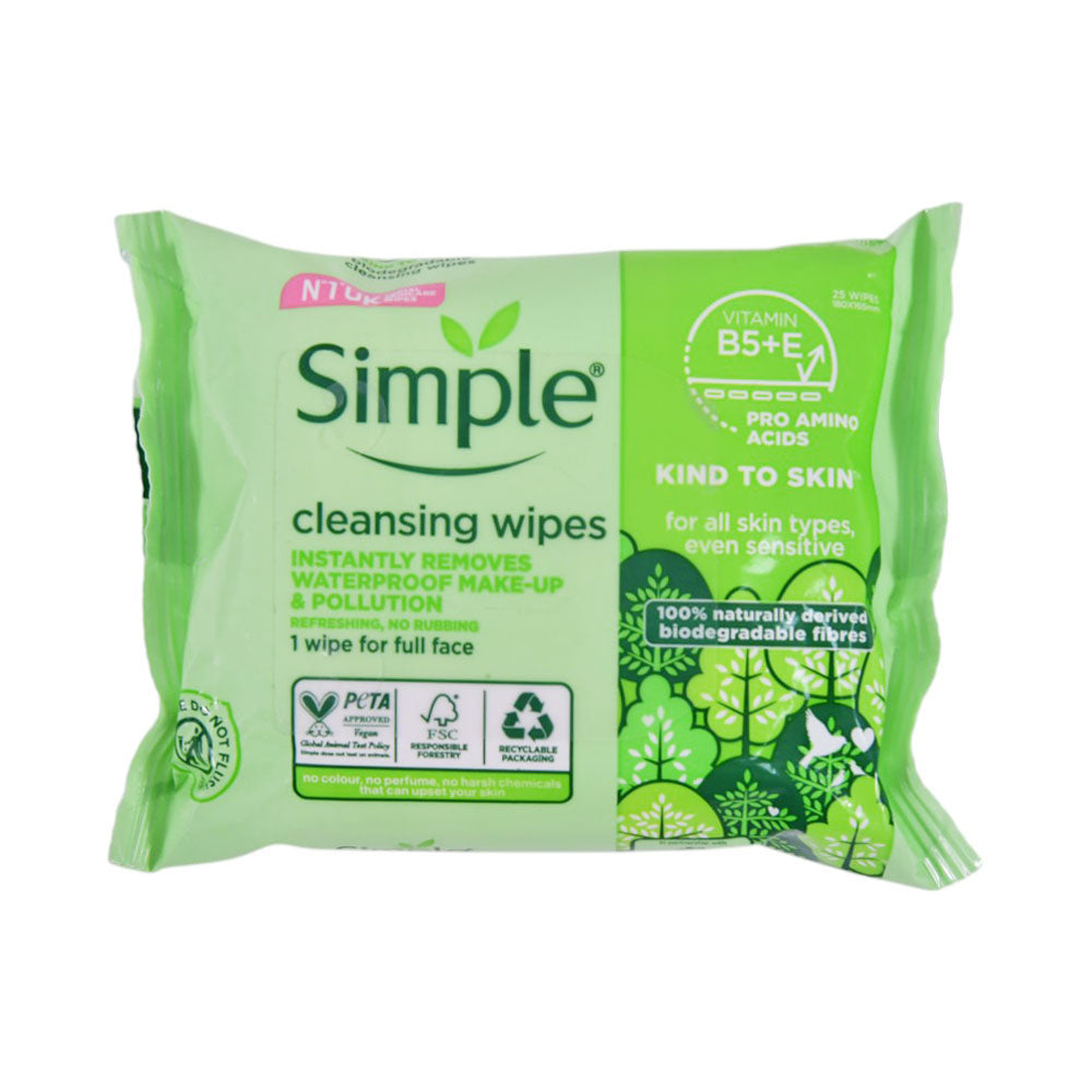 SIMPLE CLEANSING WIPES WATERPROOF