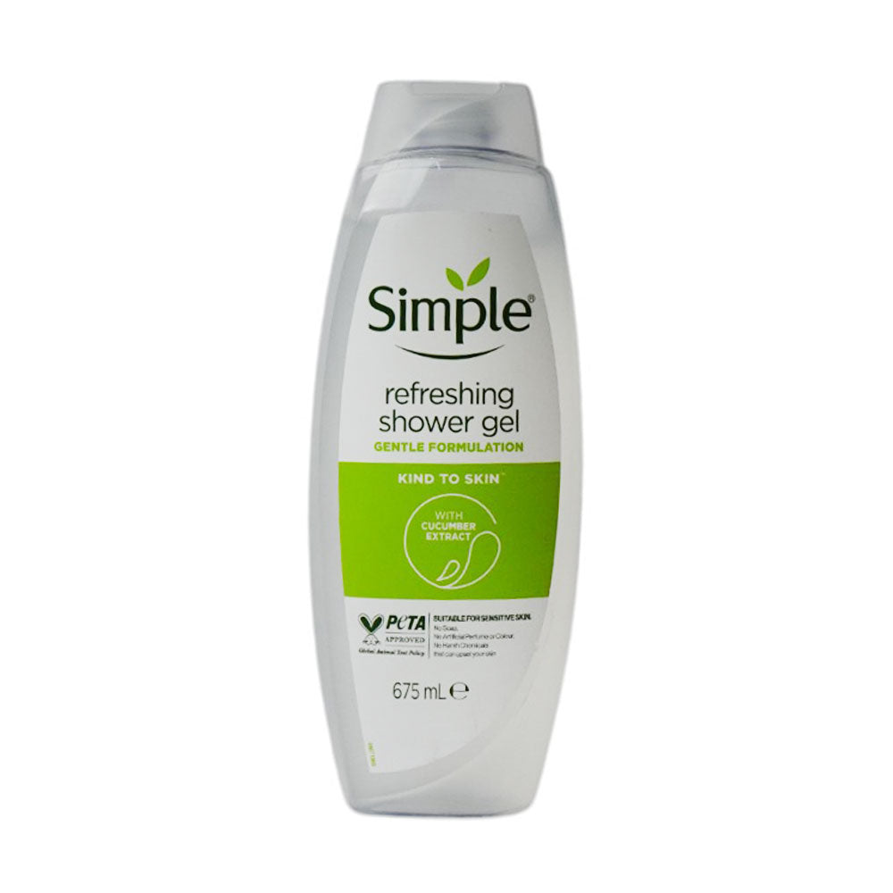 SIMPLE SHOWER GEL REFRESHING GENTLE 675 ML