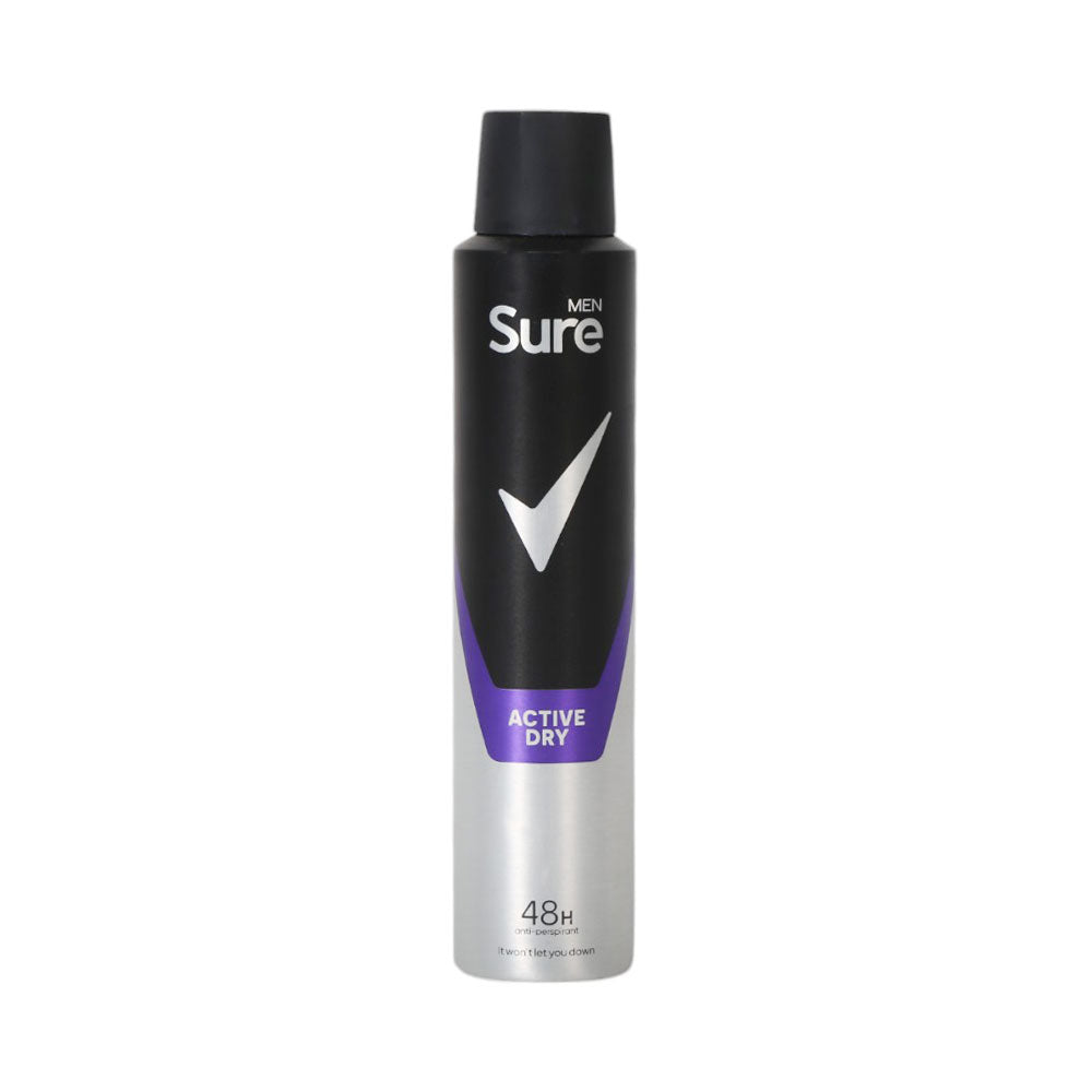 SURE MEN BODY SPRAY ACTIVE DRY 48H 200 ML