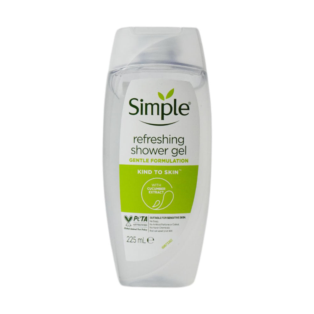 SIMPLE SHOWER GEL REFRESHING GENTLE 225 ML