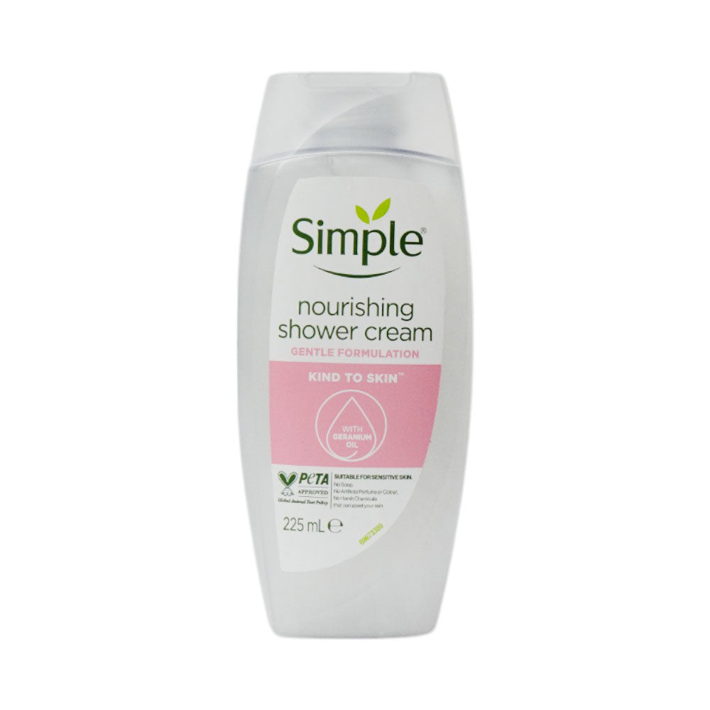SIMPLE SHOWER GEL/CREAM NOURISHING GENTLE 225 ML