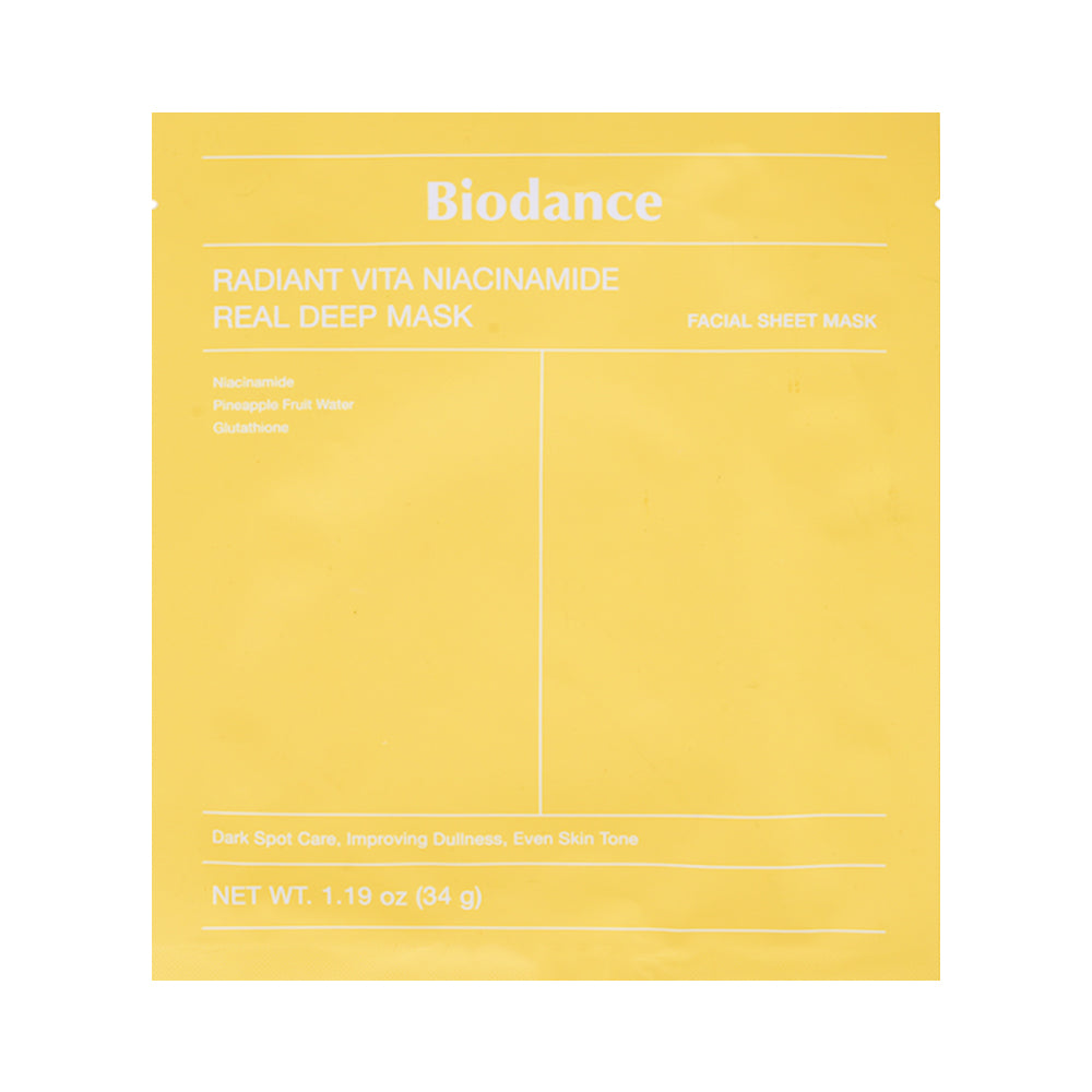 BIODANCE RADIANT VITA NAICINAMIDE DEEP SHEET MASK 34G