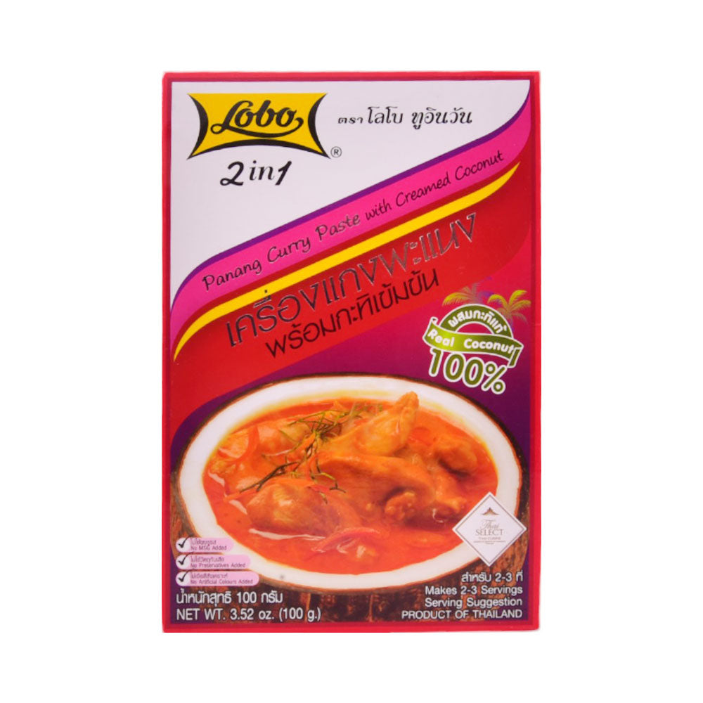 LOBO 2IN1 PANANG CURRY PASTE WITH CREAMED COCONUT 100G