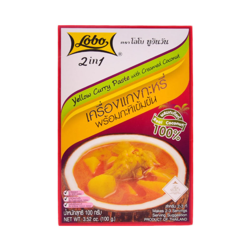 LOBO 2IN1 YELLOW CURRY PASTE WITH CREAMED COCONUT 100G