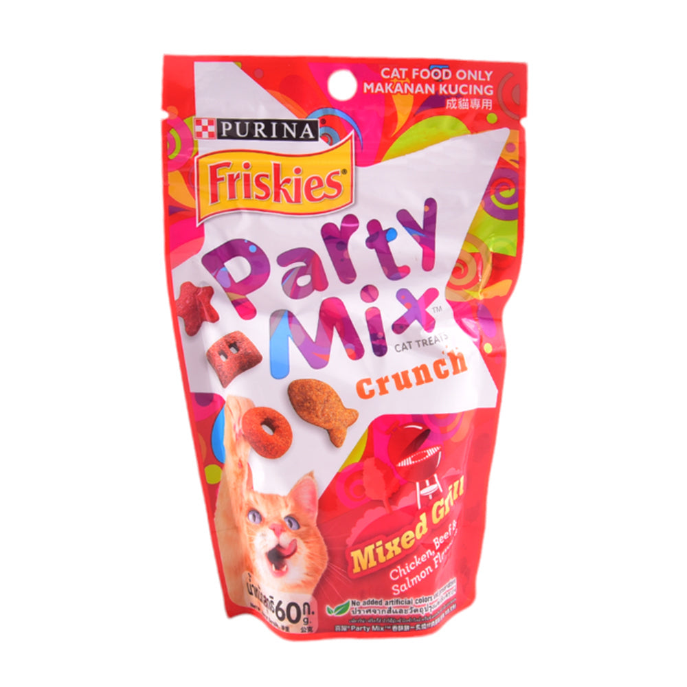 PURINA FRISKIES CAT FOOD PARTY MIX MIXED GRILL 60G