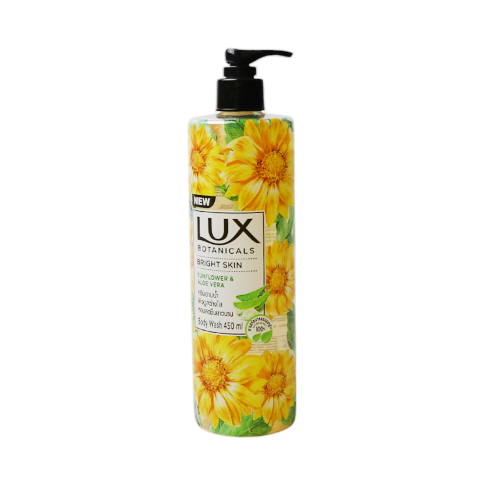 LUX BODY WASH BRIGHT SKIN SUNFLOWER & ALOE VERA 450ML