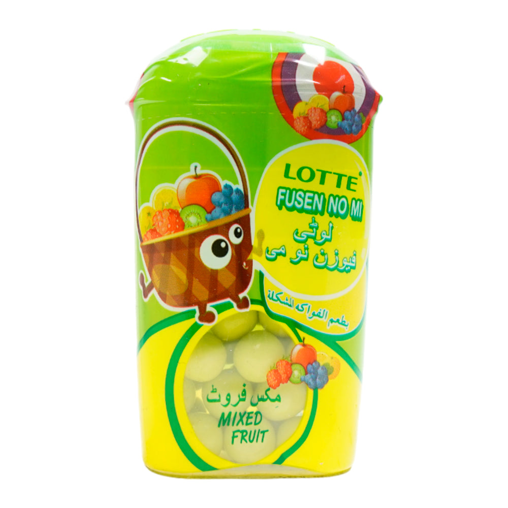 LOTTE FUSEN NO MI BUBBLE GUM MIXED FRUIT 15 GM