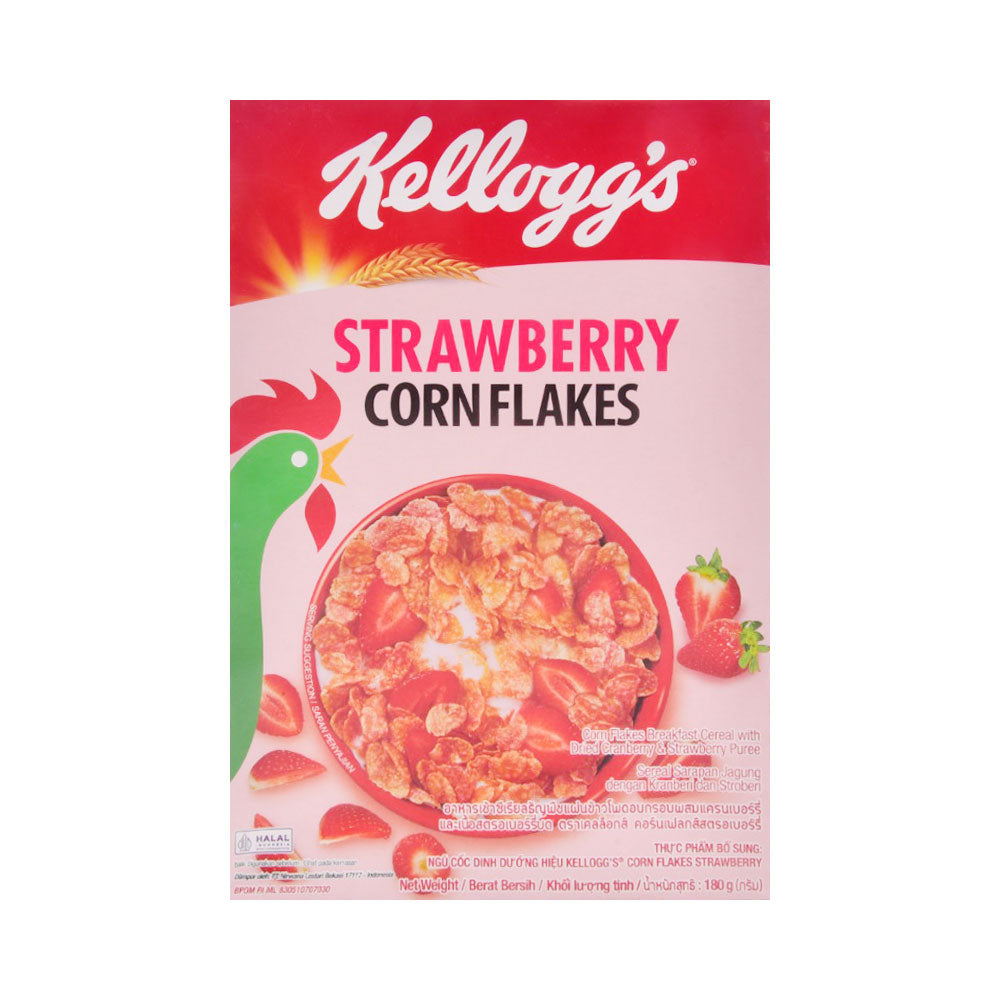 KELLOGGS CEREAL STRAWBERRY CORN FLAKES 180G
