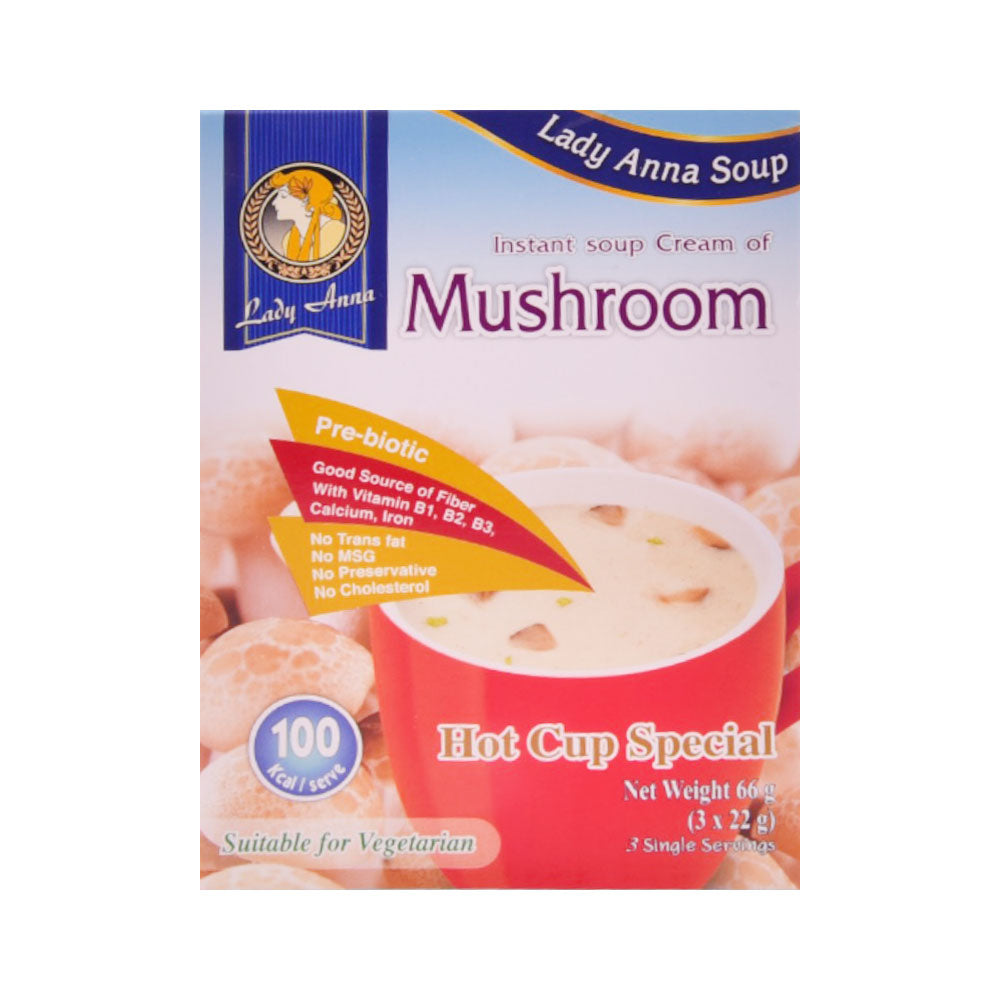 LADY ANNA INSTANT SOUP CREAM MUSHROOM 66G (3X22G)