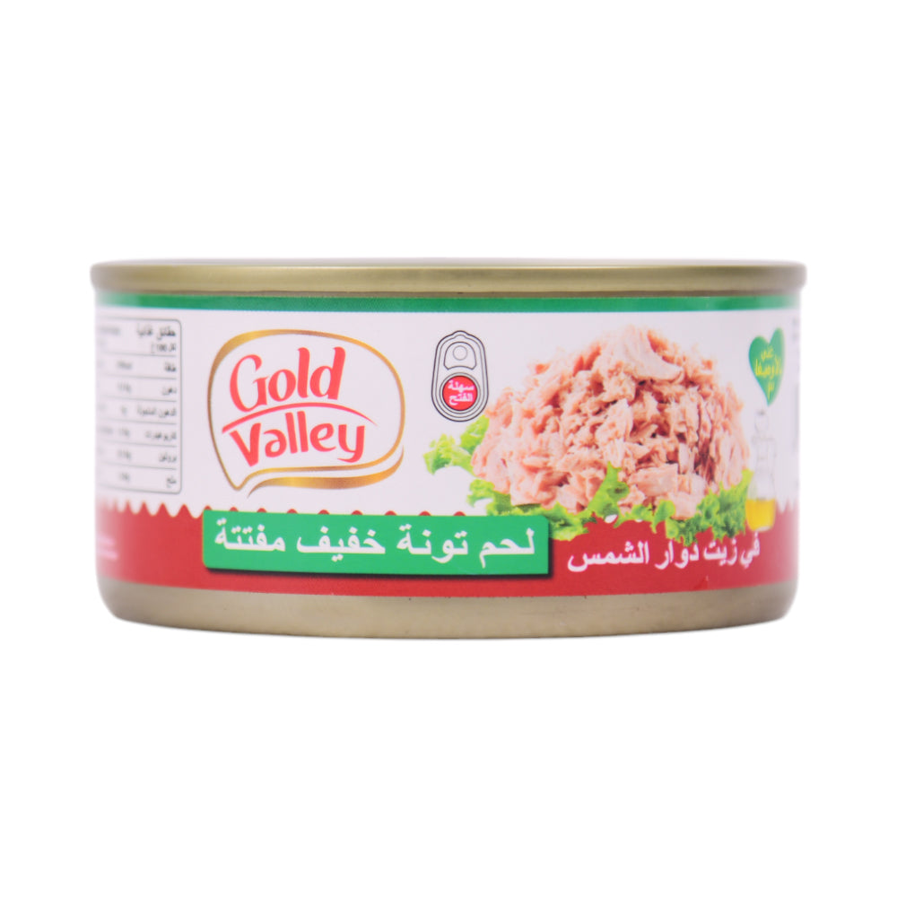 GOLD VALLEY TUNA FLAKES LIGHT MEAT IN SUNFLOWER 185 GM