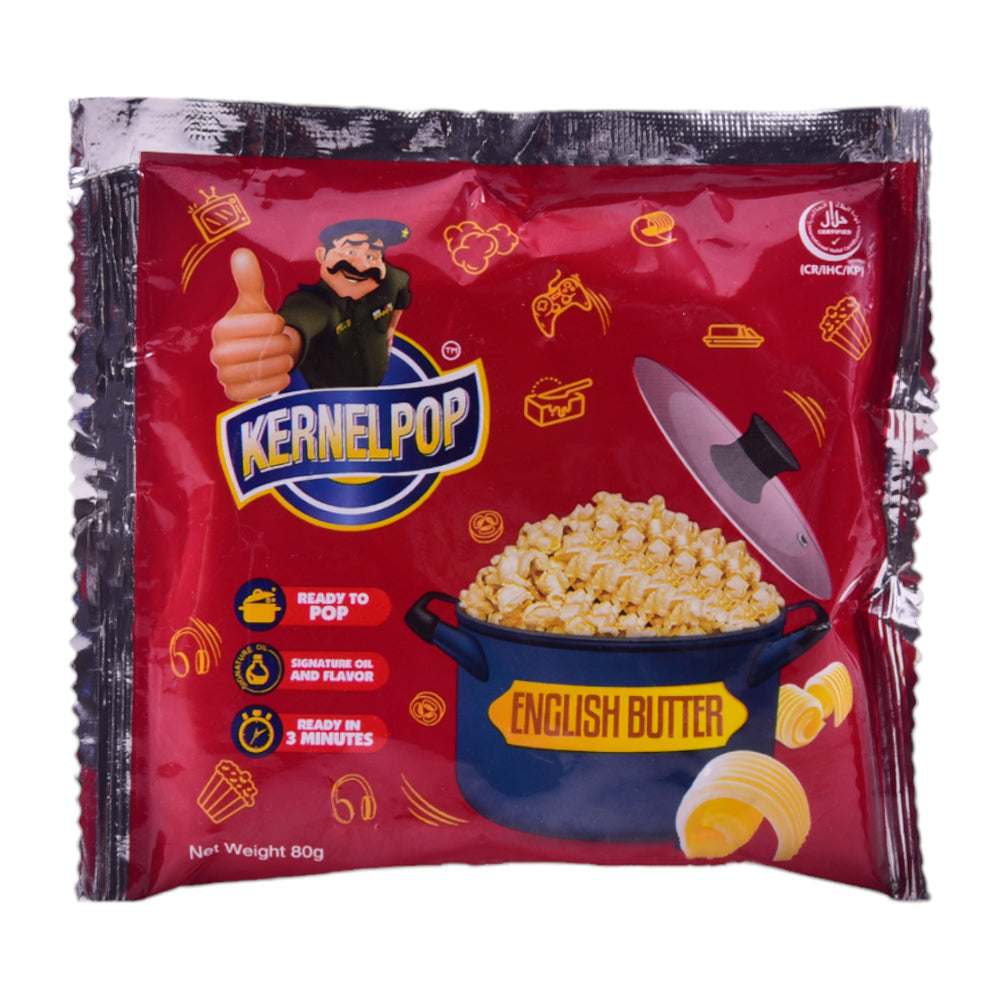 KERNEL ENGLISH BUTTER POP CORN 80 GM