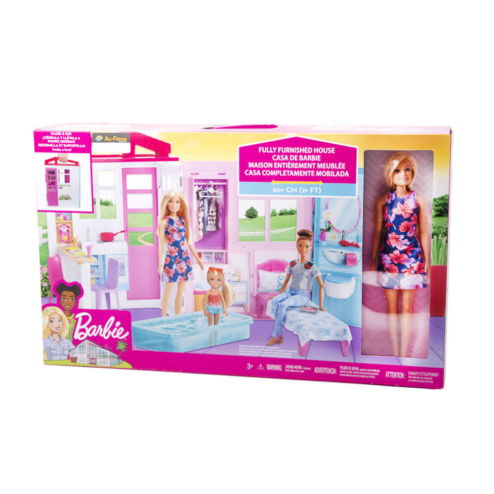 Fxg55 Barbie Doll With House Furniture