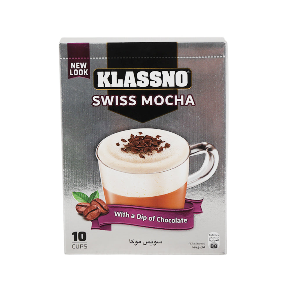 KLASSNO COFFEE SWISS MOCHA WITH CHOCOLATE 10PC 200 GM