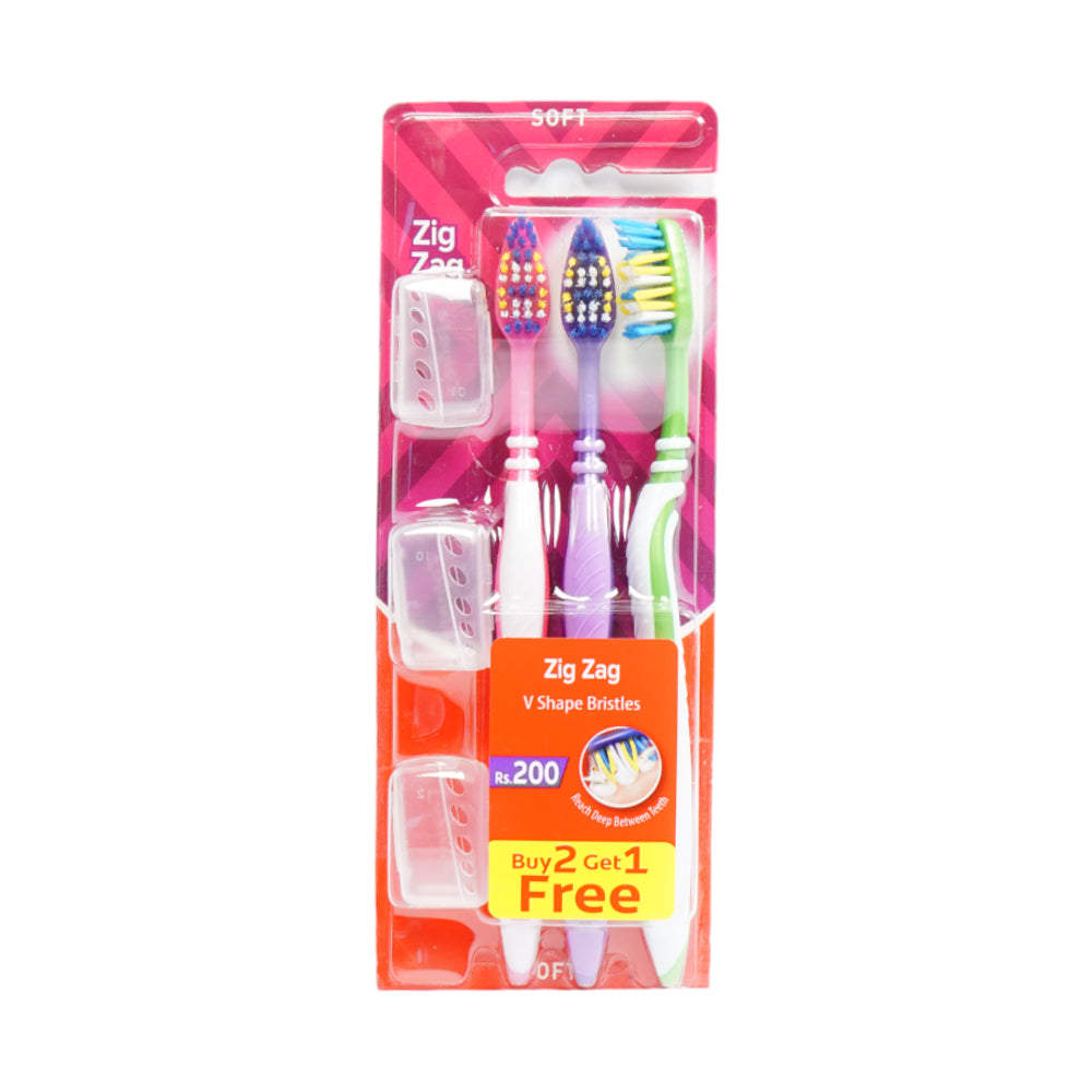 COLGATE TOOTH BRUSH ZIGZAG TRIPLE PACK SOFT
