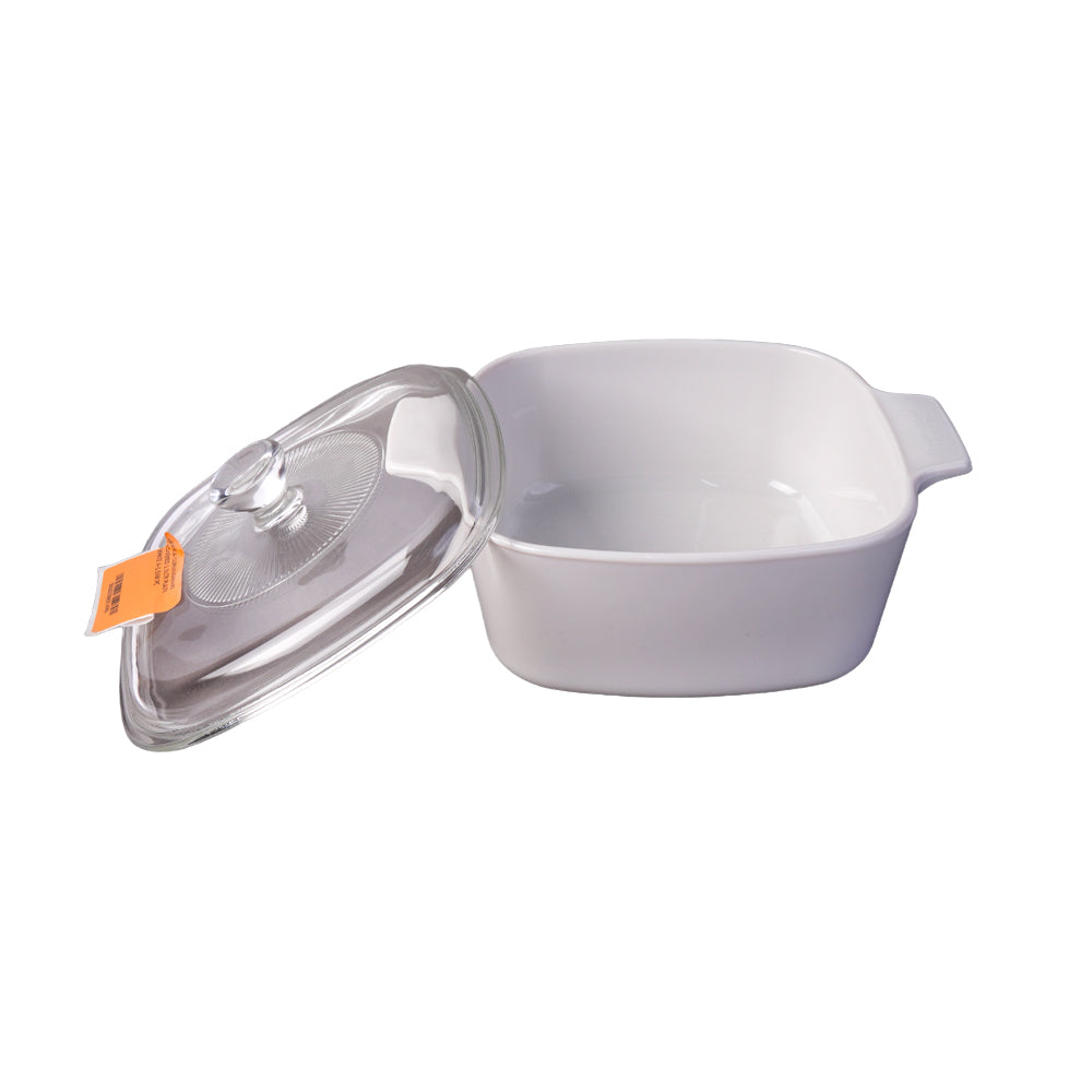 DONGA CORNINGWARE COVERED 1.5LTR PLAIN WHITE A-1.5JW PC