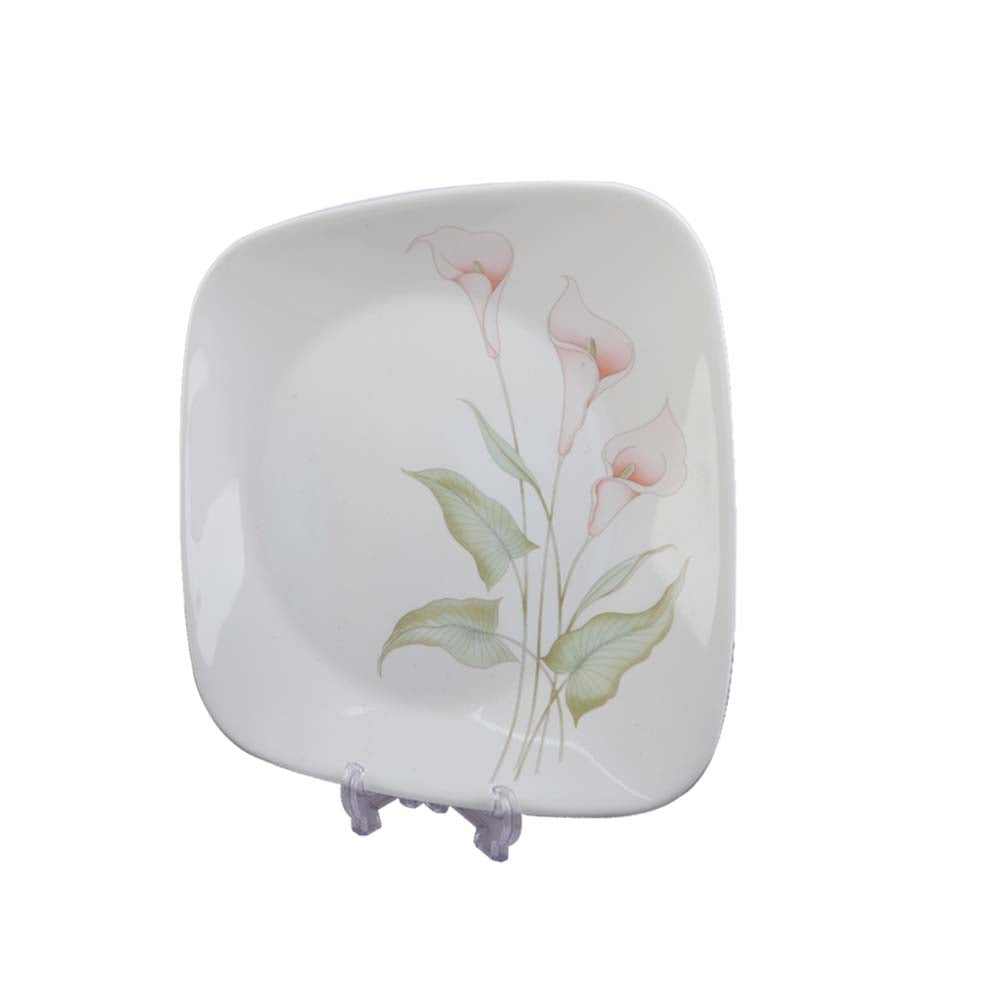 PLATE QUARTER SQUARE CORNINGWARE LILY VILLY 2211-LV-LP PC