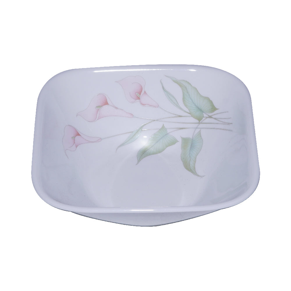 BOWL CEREAL CORNINGWARE SQUARE LILY VILLY 2323-LV-LP PC