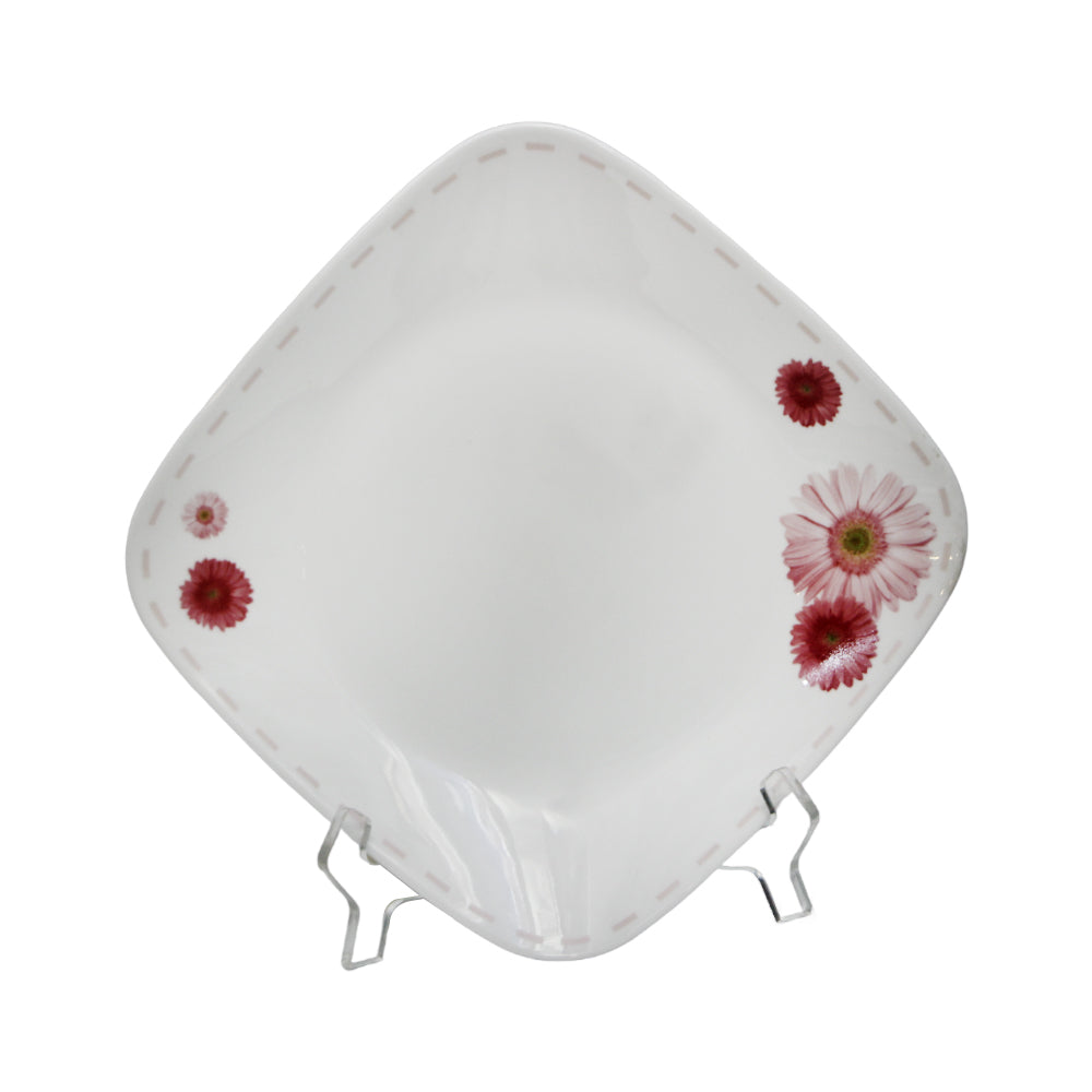 PLATE QUARTER SQUARE CORNINGWARE PINK DAISY 2211-PS-LP PC