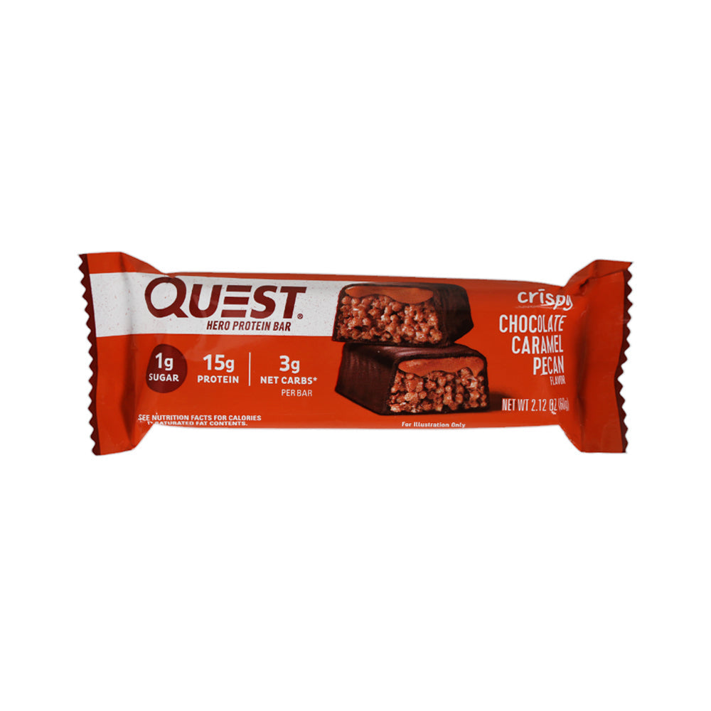 QUEST HERO CHOC CARAMEL PECAN BAR 60 GM