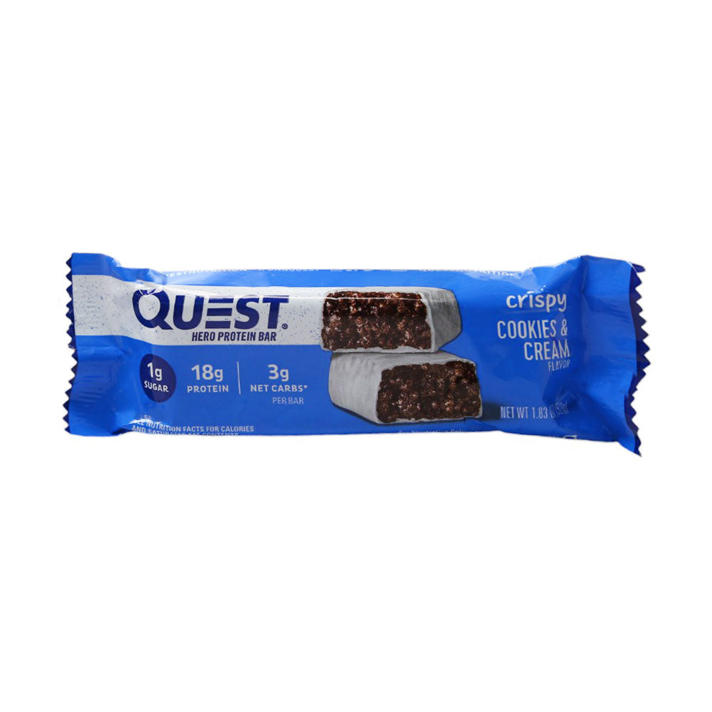 QUEST HERO CHOCOLATE COOKIES & CREAM BAR 52GM