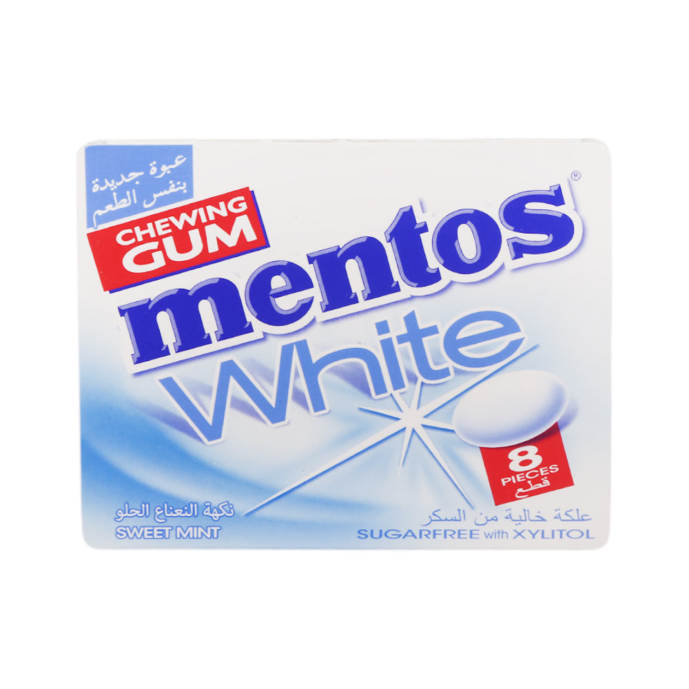 MENTOS CHEWING GUM WHITE SWEET MINT SUGER FREE PC