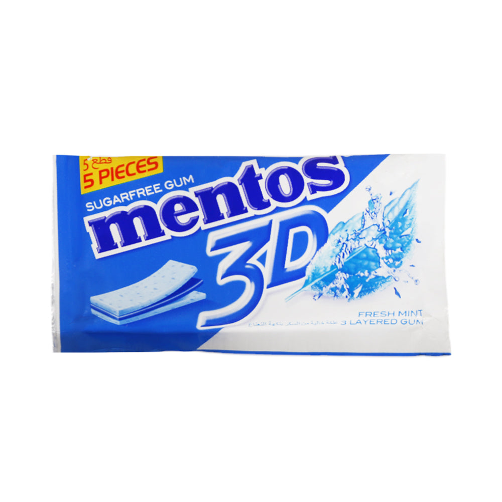 MENTOS GUM 3D FRUITY FRESH FRESH MINT BASIC