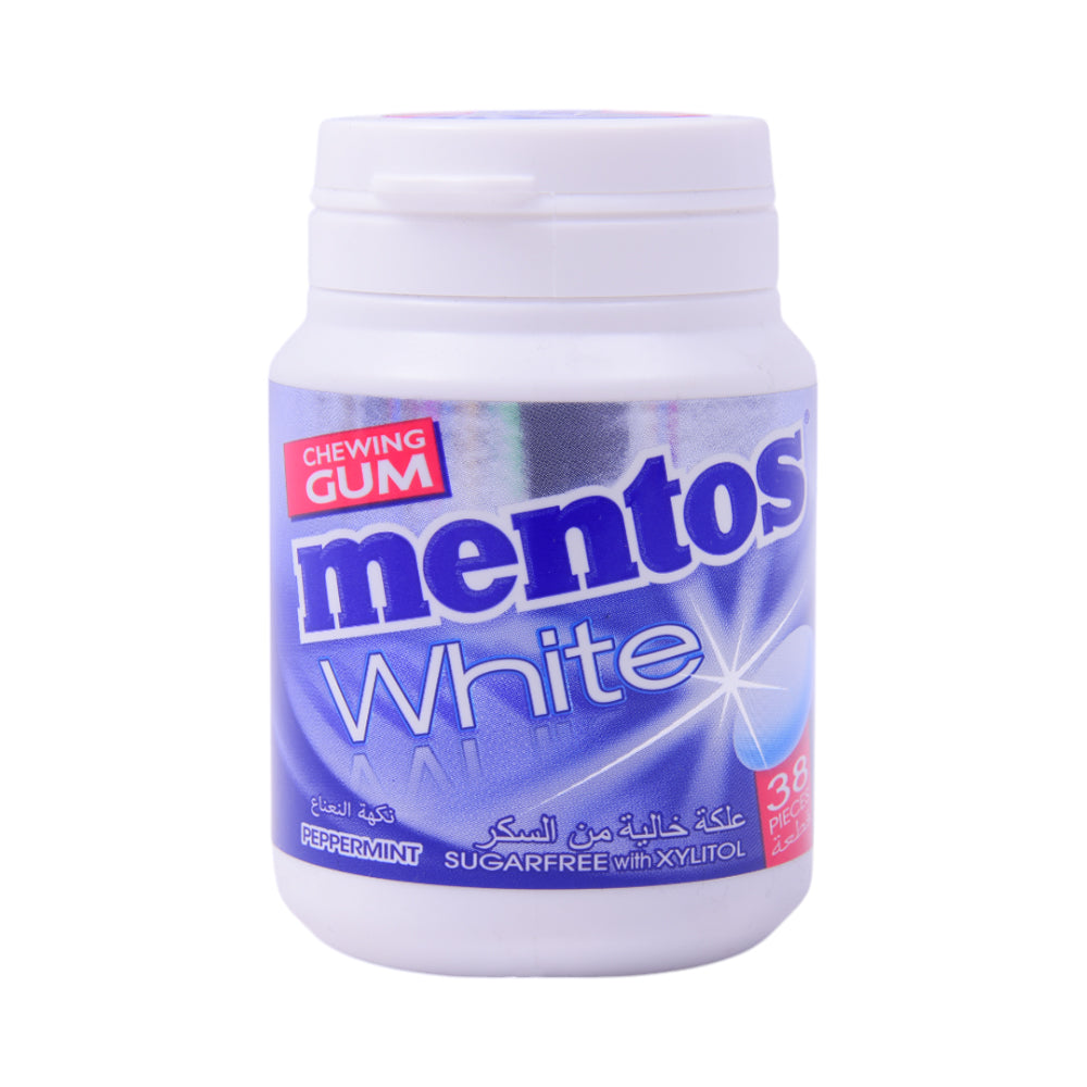 MENTOS GUM WHITE PEPPERMINT 38 GM