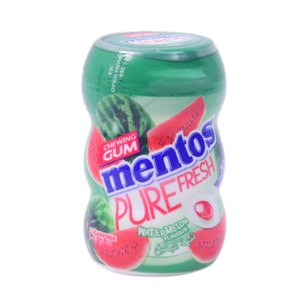 MENTOS PURE FRESH WATERMELON SUGARFREE CHEWING GUM 10PCS