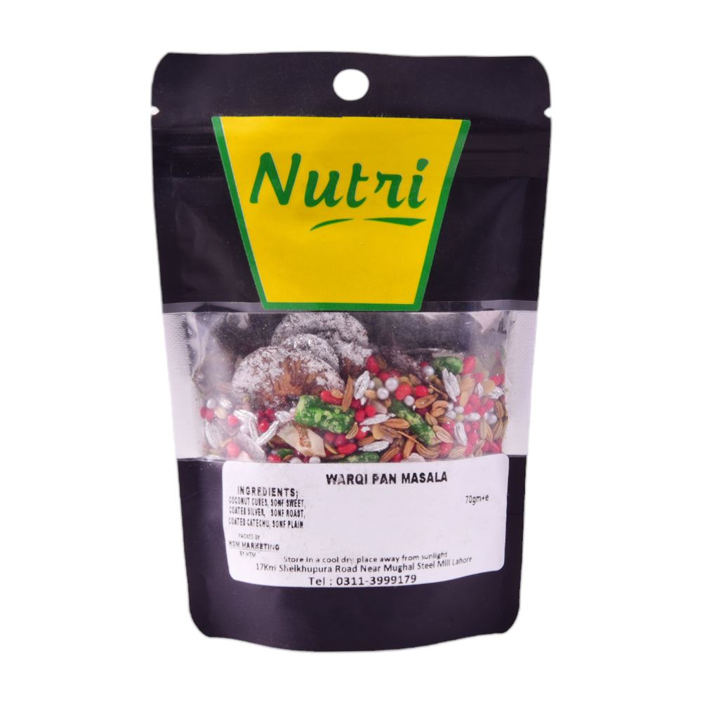 NUTRI WARQI PAN MASALA POUCH 70 GM