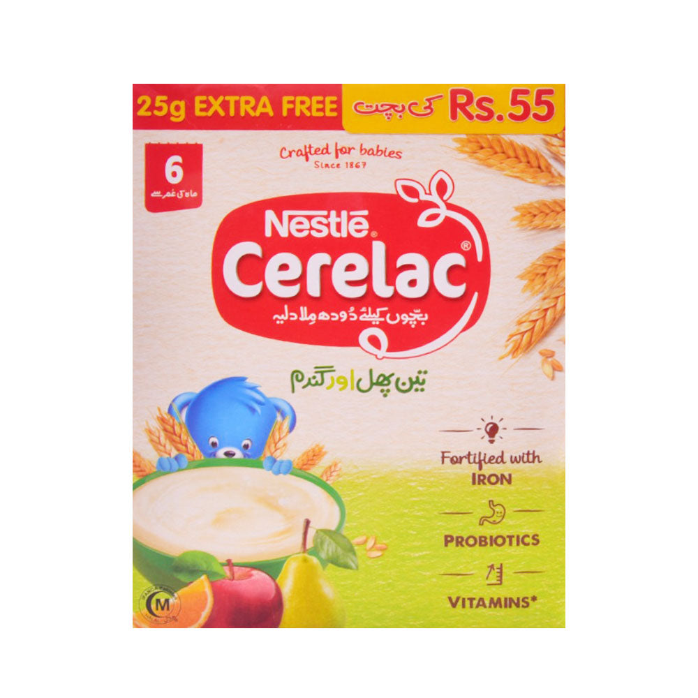 NESTLE CERELAC THREE FRUIT 200 GM