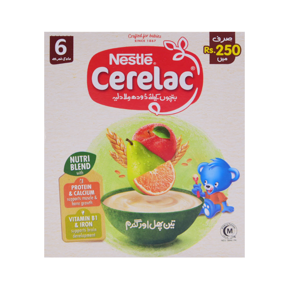 NESTLE CERELAC THREE FRUITS AND WHEAT 100 GM