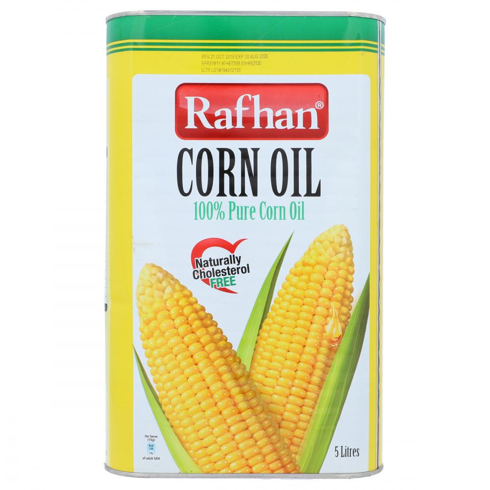 RAFHAN CORN OIL TIN 5 LTR AlFatah