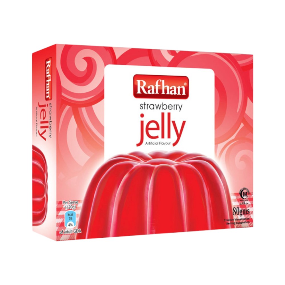 RAFHAN JELLY CRYSTAL STRAWBERRY 80 GM