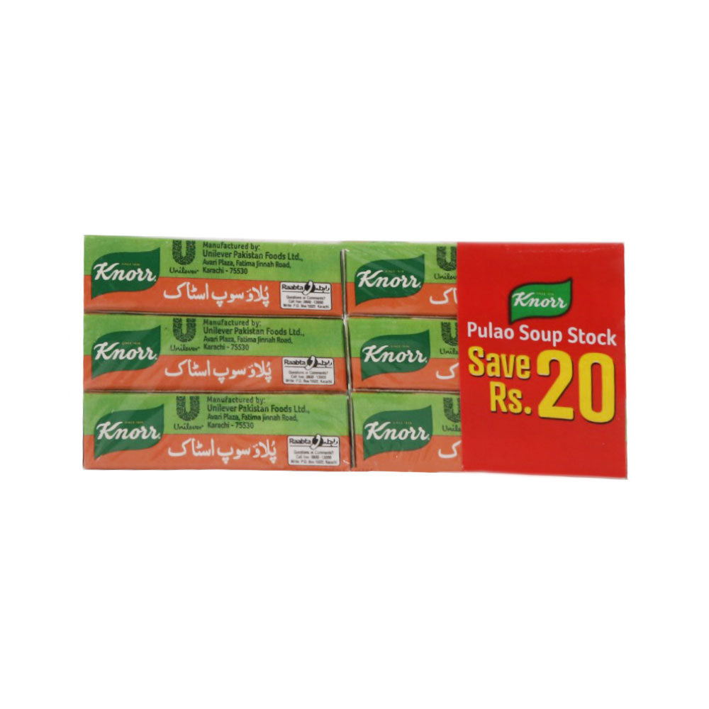 KNORR PULAO SOUP STOCK CUBE 1X6 PROMO PACK 108 GM