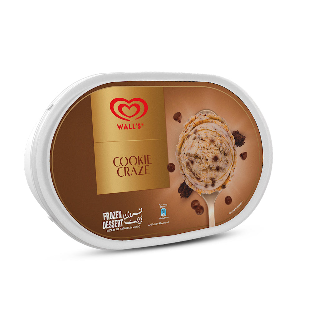 WALLS CREAMY DELIGHT COOKIES CRAZE TUB 750 ML