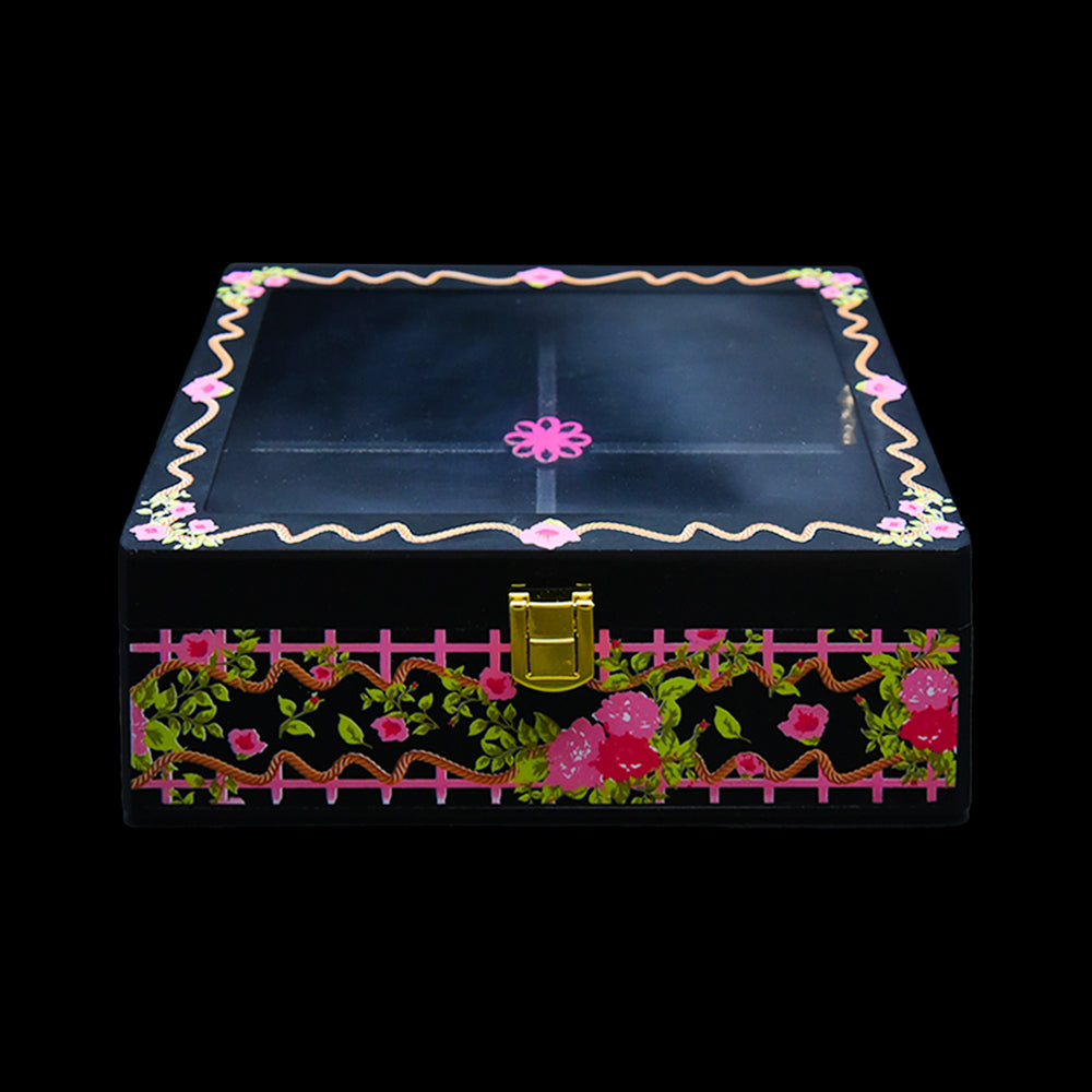 JEWELLERY BOX 8008 BLACK MEDIUM