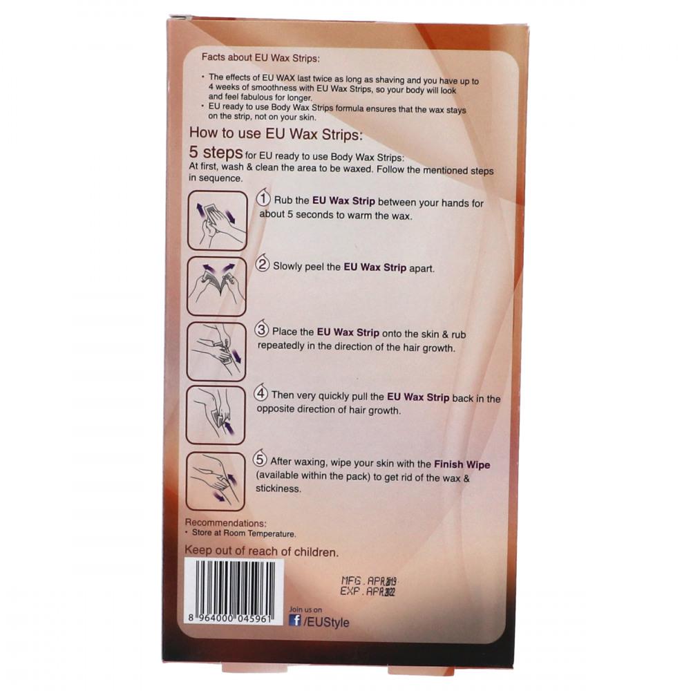 EU WAX STRIPS CHOCOLATE 12PCS