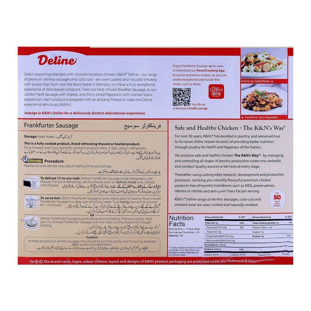 K&N FRANKFURTER SAUSAGE 16 PCS 720 GM