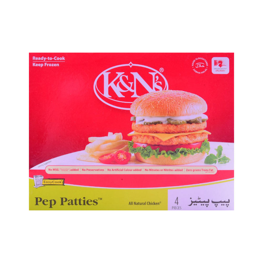 K&N PEP PATTIES STANDARD 375 GM 4PCS