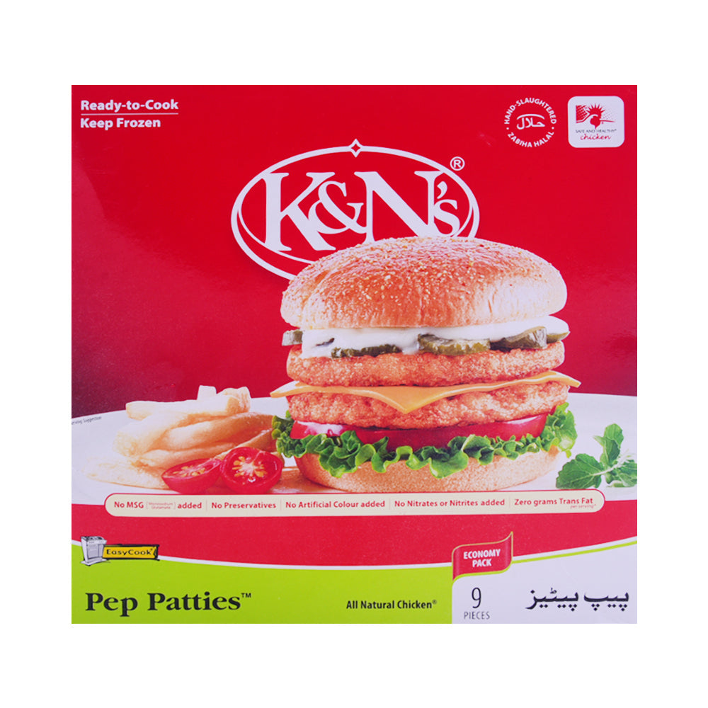 K&N PEP PATTIES ECONOMY 850 GM 9PCS