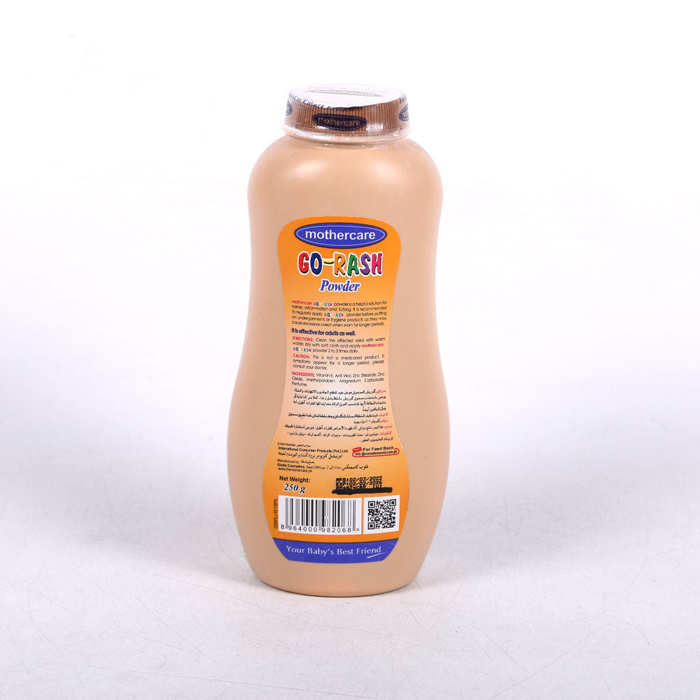 MOTHER CARE GO RASH TALC BABY POWDER 250 GM