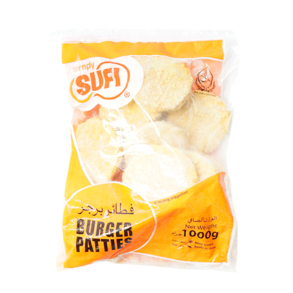 SUFI BURGER PATTIES POLY BAG 1KG AlFatah