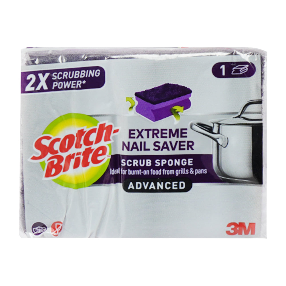SCOTCH BRITE EXTREME NAIL SAVER SPONGE 1PCS