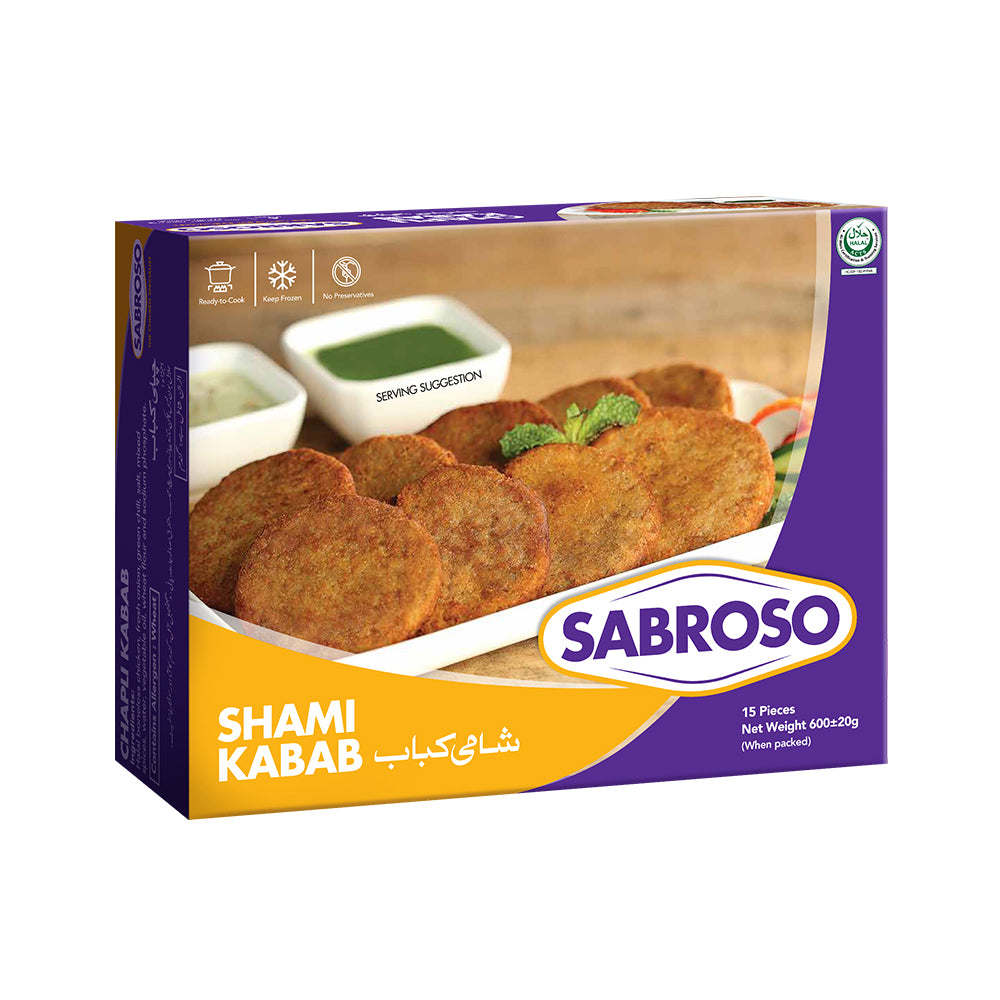 SABROSO CHICKEN SHAMI KABAB 15 PCS 600 GM