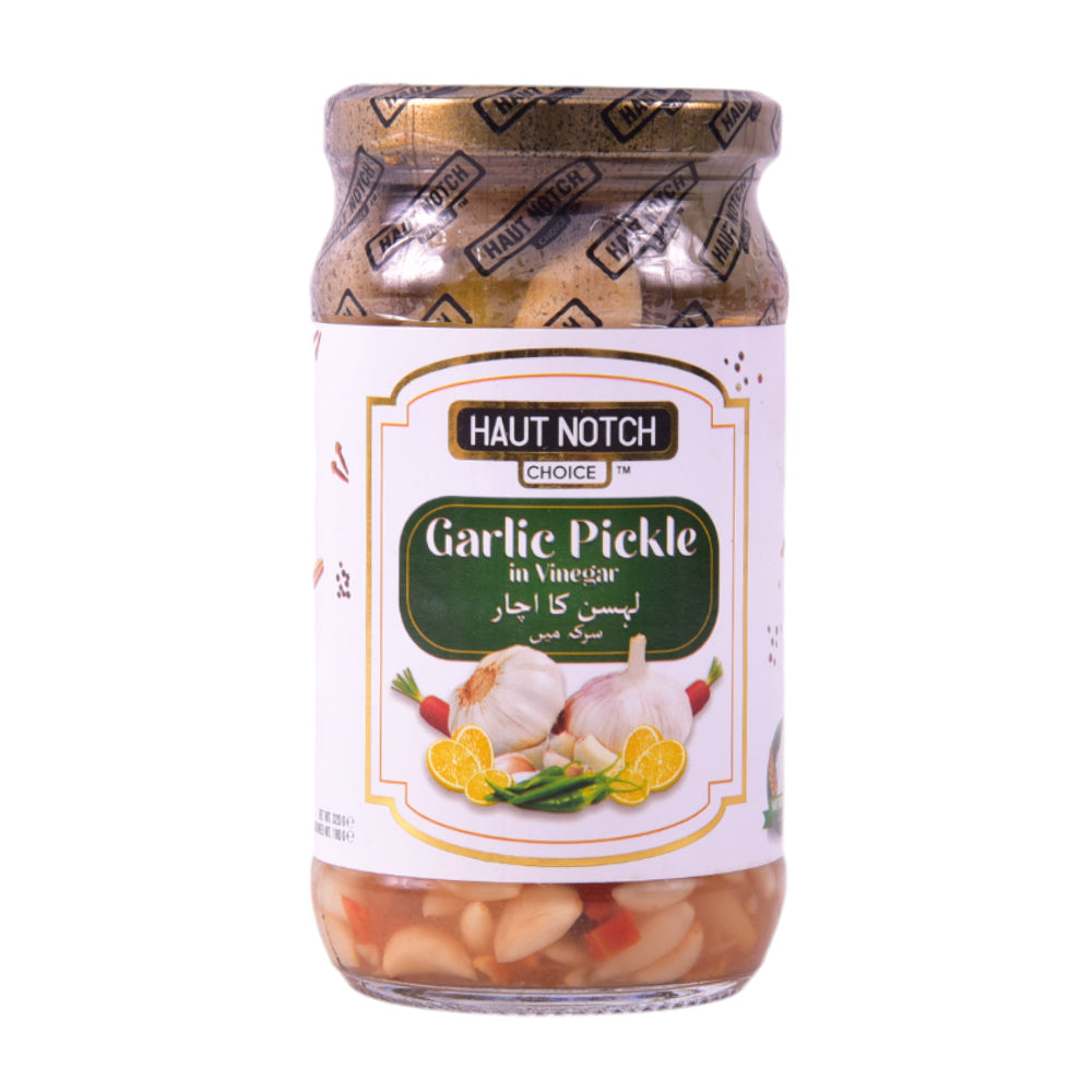 HAUT NOTCH CHOICE GARLIC PICKLE IN VINEGAR 320 GM