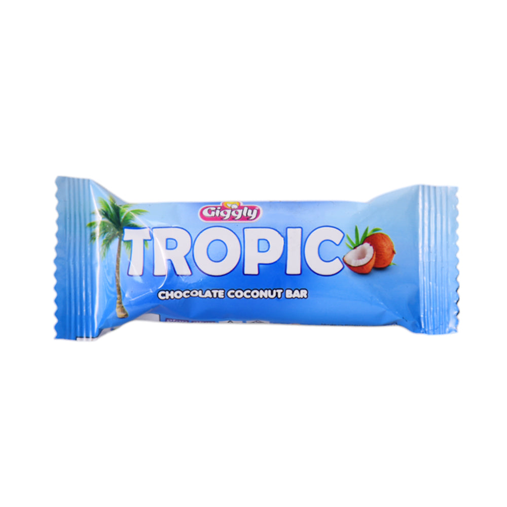 GIGGLY TROPIC CHOCOLATE COCONUT BAR 15X15 Rs.20