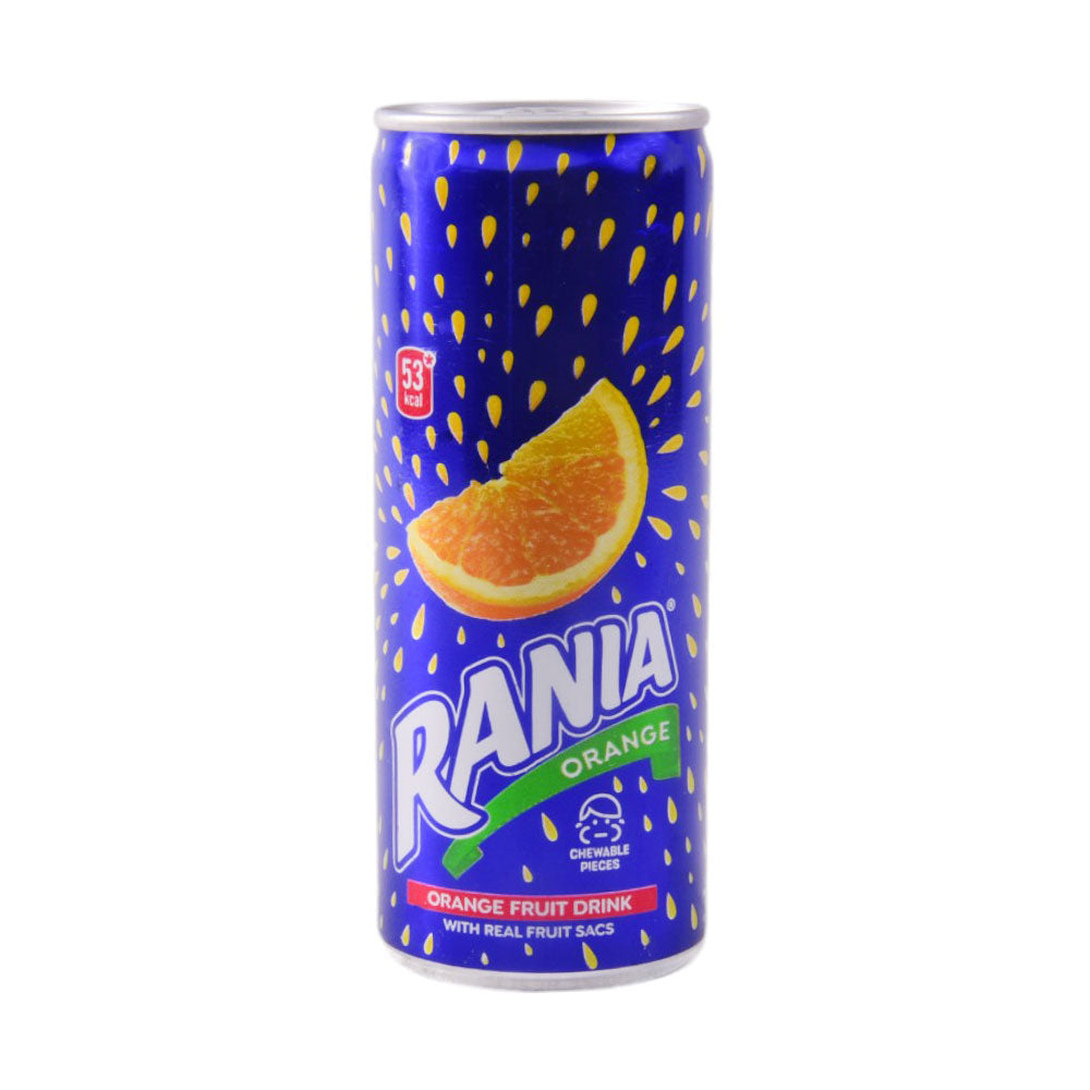 RANIA DRINK ORANGE FRUIT SACS TIN 250 ML